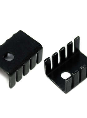 散热 铝散热片 铝制芯片散热块19*15*10mm黑色 TO220专用 10个