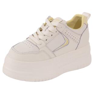 木林森女鞋2025秋季新款厚底板鞋女增高真皮小白鞋时尚百搭休闲鞋