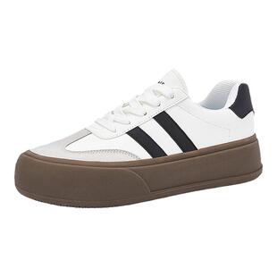 达芙妮厚底德训鞋女2026新款春季女鞋百搭休闲小白鞋子女运动板鞋