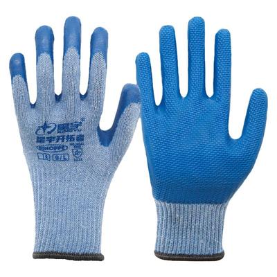 星宇吸汗棉线耐磨乳胶防臭手套