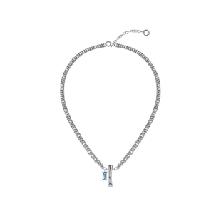 BLACKHEAD/黑头双吊坠项链水钻情侣新款甜酷锁骨链