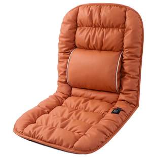 加热坐垫靠垫一体办公室久坐腰靠背电发热椅子屁股垫座椅垫子冬季