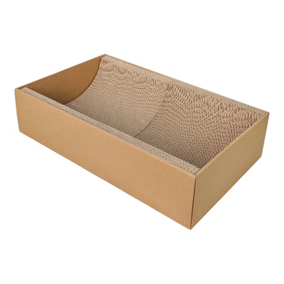 icle外贸款凹型瓦楞纸猫抓板猫窝