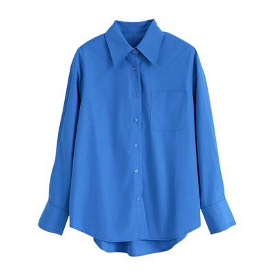 ROW风天丝棉双门襟长袖衬衫女