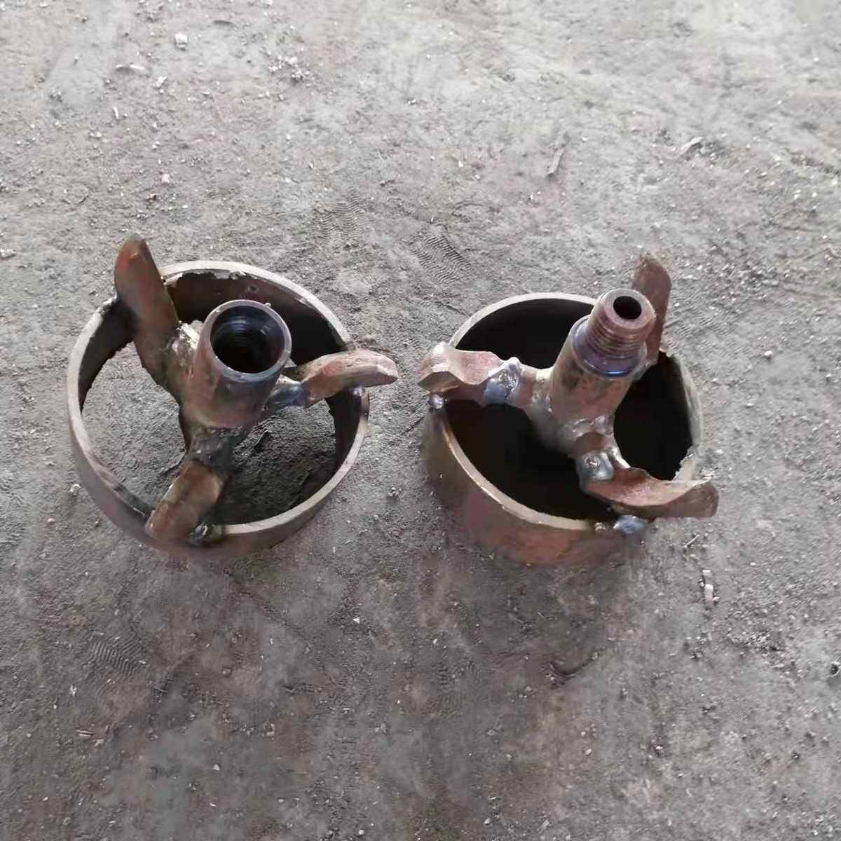 顶管机带圈加固打土钻头三抓回拉加圈钻头过路钻孔水钻机钻头22mm