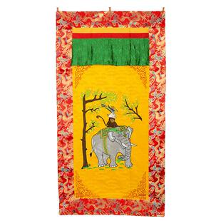 藏式风格门帘家用隔断帘 和气四瑞八吉祥绣花 加厚遮挡帘装饰帘子