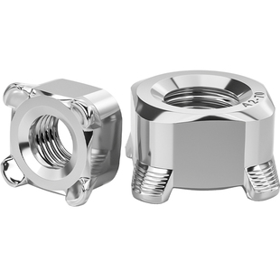 304不锈钢方形焊接螺母DIN928四方正方形四角点焊电焊螺丝帽大全