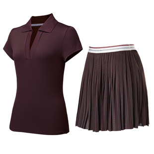 科里芙跑步运动套装女夏新款高颜值速干衣t恤羽毛球服网球半身裙