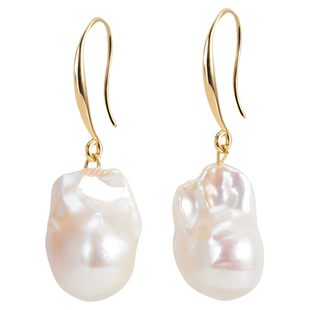 诸暨淡水巴洛克珍珠耳钩女异形不规则高级感气质耳环独特节日礼物