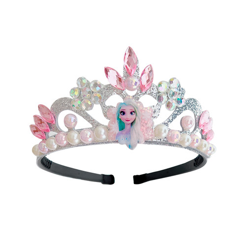 艾莎公主皇冠儿童发箍女童不勒头发饰碎发神器新款女宝头饰库洛米