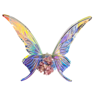 小女孩背的会动的蝴蝶翅膀背饰儿童电动礼物发光玩具精灵花仙子