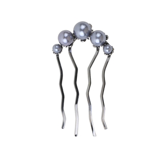 2025新款气质U型珍珠发簪女后脑勺丸子头发钗子盘发神器插梳发饰