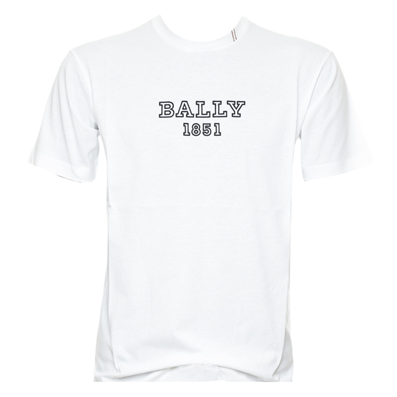 BALLY 巴利 男士刺绣LOGO时尚休闲百搭圆领短袖T恤 MOU00L 7S319