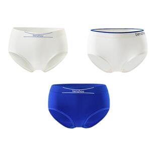 本周10A抗菌无缝一体织久坐办公运动透气弹力易干女中腰三角内裤