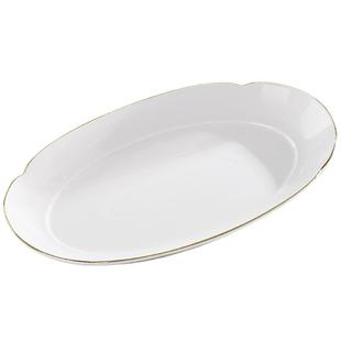 陶瓷鱼盘家用2026年新款高颜值蒸鱼盘子大号好看的可微波装鱼盘子