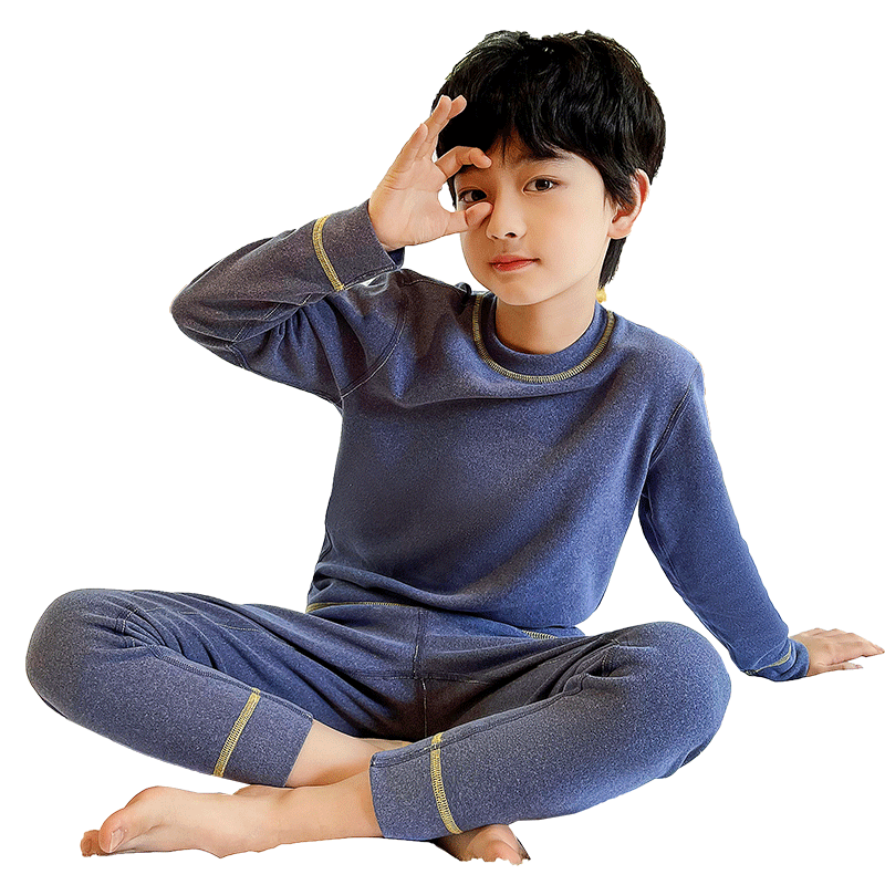 男童秋衣德絨保暖內(nèi)衣套裝兒童加厚打底衫中大童內(nèi)穿上衣冬裝睡衣