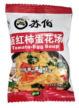 苏伯西红柿蛋花汤开水冲泡