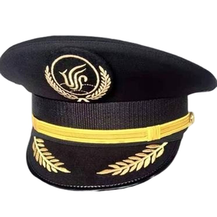 飞行员帽子国航帽大盖帽机长机师专用帽航空空少飞行表演cos包邮