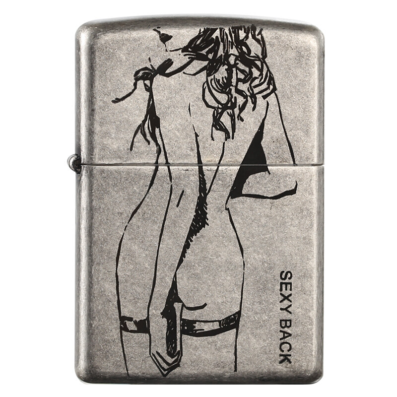 芝宝美女刻字zippo打火机
