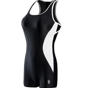 zoke洲克女士泳衣专业训练连体小平角显瘦竞速泳装新款运动游泳衣