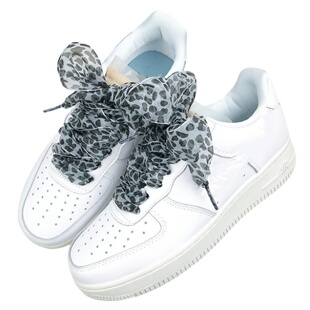 新品适配1970s AJ1AF1雪纱绸缎绸带蕾丝豹纹鞋带少女可爱清纯丝带
