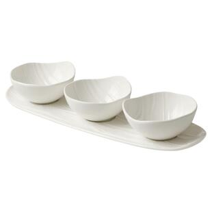 陶瓷小吃碗凉菜碟酱料碟料理碟小碗三格餐盘凉菜碟子拼盘创意餐具