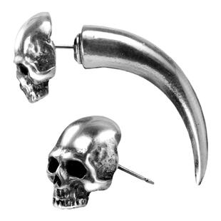 A牌欧美朋克时尚原创个性品质简约原装骷髅之角耳钉 alchemy E320