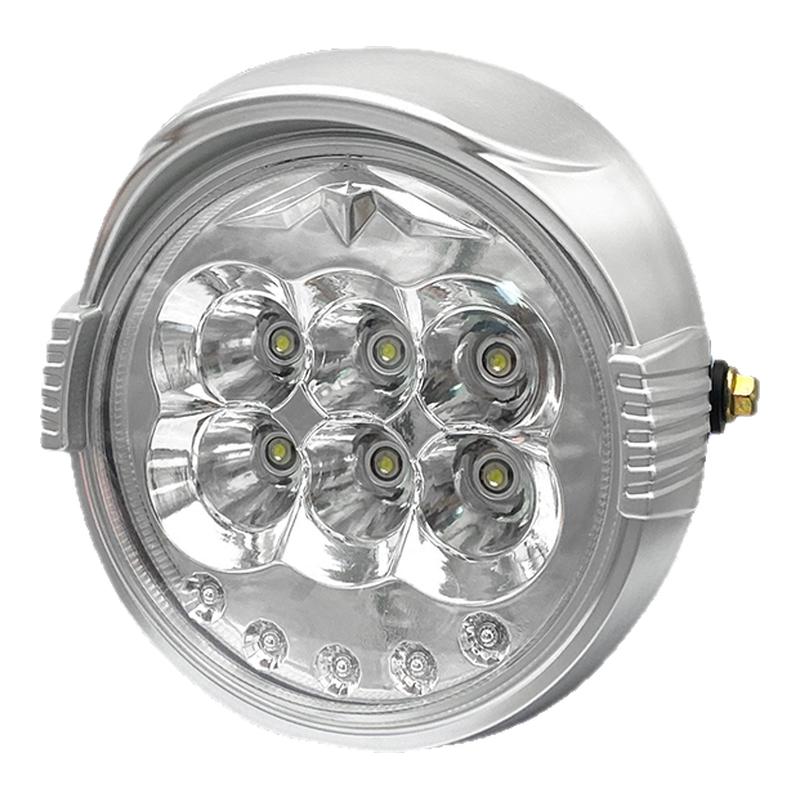 电动三轮车大灯超亮led大灯总成12V-80V改装圆大灯通用前大灯