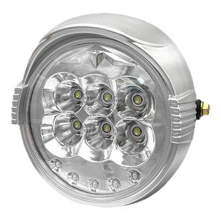 电动三轮车大灯超亮led大灯总成12V-80V改装圆大灯通用前大灯