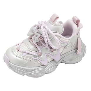 女童鞋子儿童运动老爹鞋2026新款早春季大童公主透气女孩轻便休闲