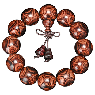 越南紫檀柳鬼脸对眼手串媲美海南黄花梨木佛珠20情侣手链饰品念珠