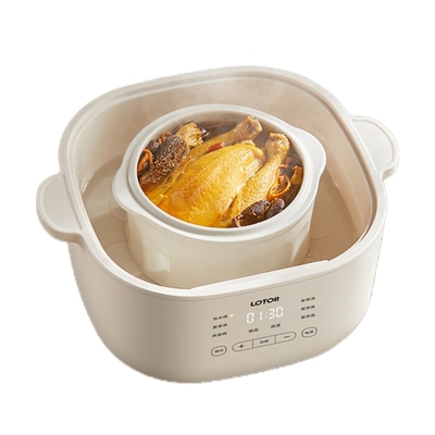 大容量炖汤2.5L白瓷宝宝电脑式