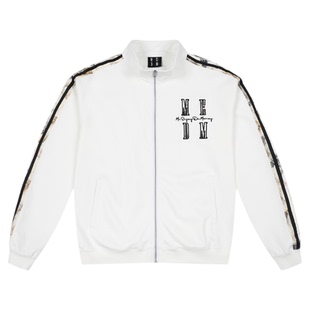 MEDM 蕾丝贴织带休闲立领夹克潮牌通勤帅气宽松拉链外套男女春秋