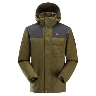 Jeep户外保暖羽绒冲锋衣男三合一