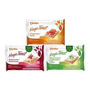 Marilan麦维熊麦奇司面包干3口味组合装原味全麦谷物脆片