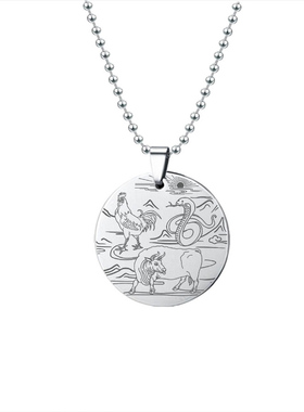 蛇鸡牛三合吊坠十二生肖巳酉丑牌