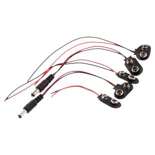 9V电池扣子接口接头9V蓄电池 带引线DC电源插头 电池盒带线带开关