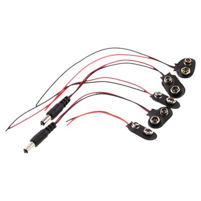 9V电池扣子接口接头9V蓄电池 带引线DC电源插头 电池盒带线带开关