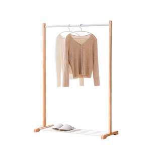 实木挂衣架落地卧室内晾衣架阳台家用榉木衣架凉衣挂杆简易衣帽架