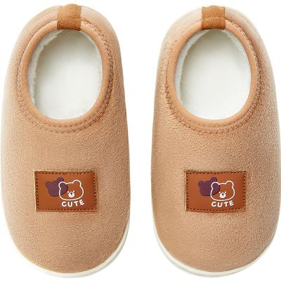 儿童包跟棉拖鞋秋冬2025新款室内男童2岁小孩女宝宝毛绒防滑棉鞋