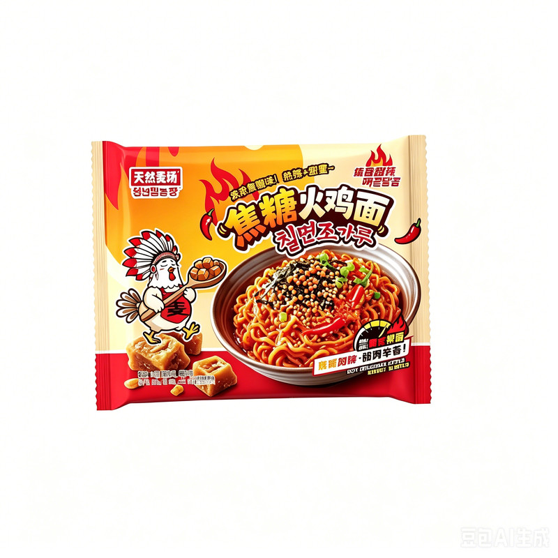 天然麦场焦糖火鸡面泡面拌面速食