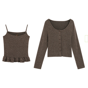 大码胖mm早春新款2026年蕾丝上衣长袖镂空女装小众复古时尚套装