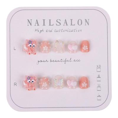 儿童穿戴甲女童美甲手工指甲贴