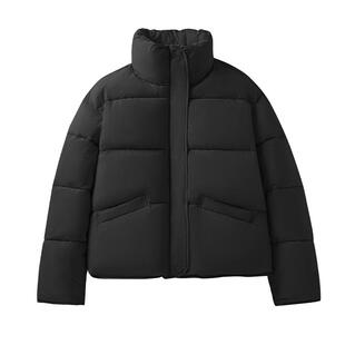 班尼路S&K系列黑色立领棉服外套女款2025冬季新款亲肤保暖面包服N