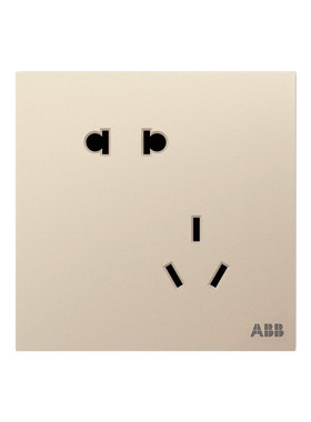 新品开关插座ABB盈致香槟金86型