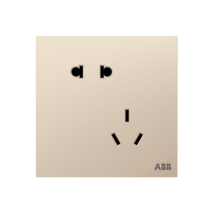 新品开关插座ABB盈致香槟金86型