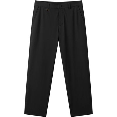 gxg.jeans男装 加绒黑色通勤宽松直筒休闲西裤长裤男裤25秋冬热卖