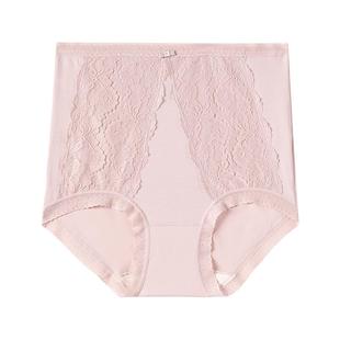 【87元3条】美标莫代尔面料三角内裤女高腰收腹纯色亲肤蕾丝内衣