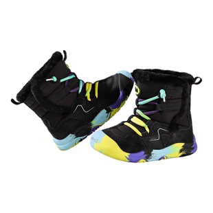 小黄鸭童鞋儿童雪地靴2025冬季新款加绒加厚保暖男童靴子女童棉鞋