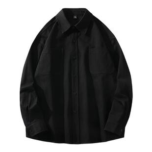 GOOZI MADE日系复古工装衬衫男夏季cleanfit男生休闲立领衬衣外套